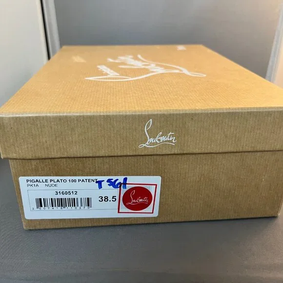 Christian Louboutin Nude Pigalle Plato 100 Pumps Size 8 - Picture 5 of 6